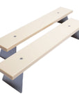 small plastic top bench with metal feet two pack